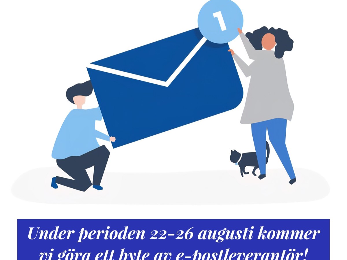 Vi byter e-postleverantör!